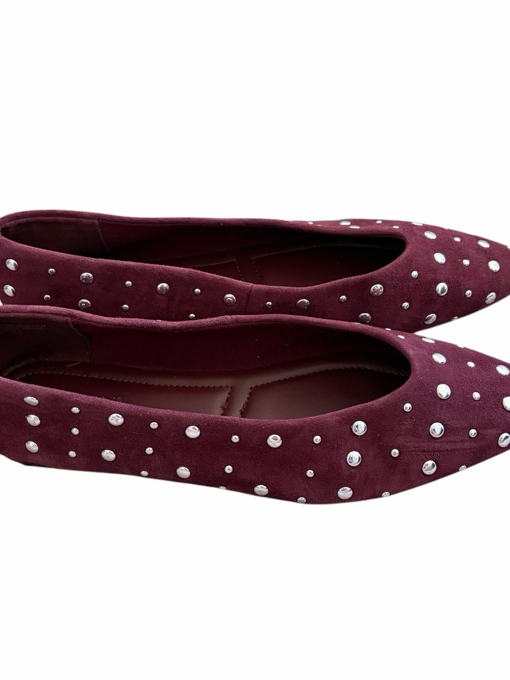 Splendid Latouche Studded Flat in Dark Plum Size 9 - Picture 9 of 11